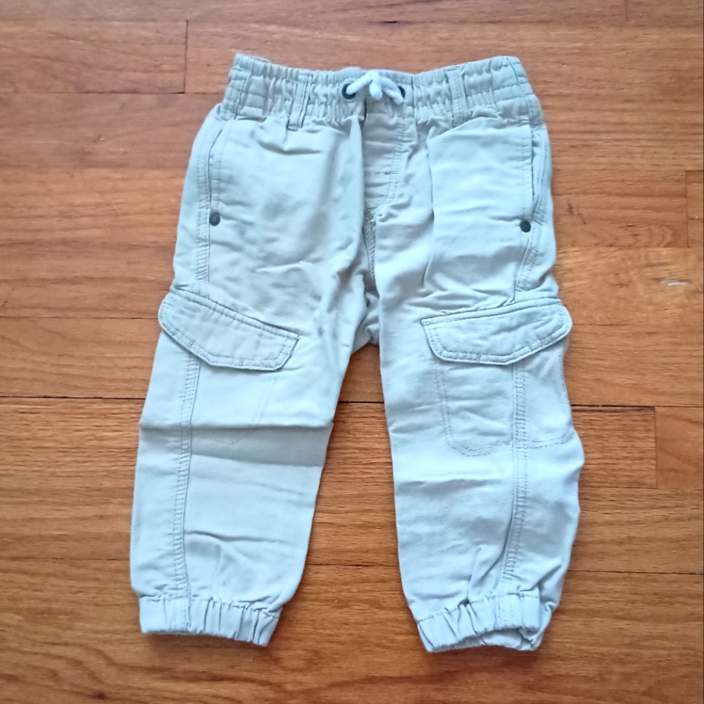 3/$10 🌟 Toddler Boys Khaki Cream H&M Cargo Pants 12- 18 Months